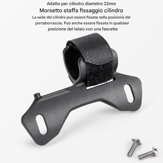 Fietspomp Houder - Montagebeugel Pomp - Fietsbanden Oppompen - Stevige Framebevestiging - 6.5 cm Lengte - Zwart — afbeelding 3