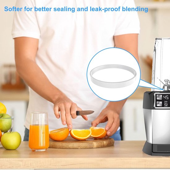 Set van 3 vervangende rubberen pakkingen voor de witte afdichtingsringen Geschikt voor Nutri Ninja blender, geschikt voor CT680 BL456-30 BL480 BL681A BL682 (pakkingen van 3,94 inch). van Merkloos — afbeelding 2