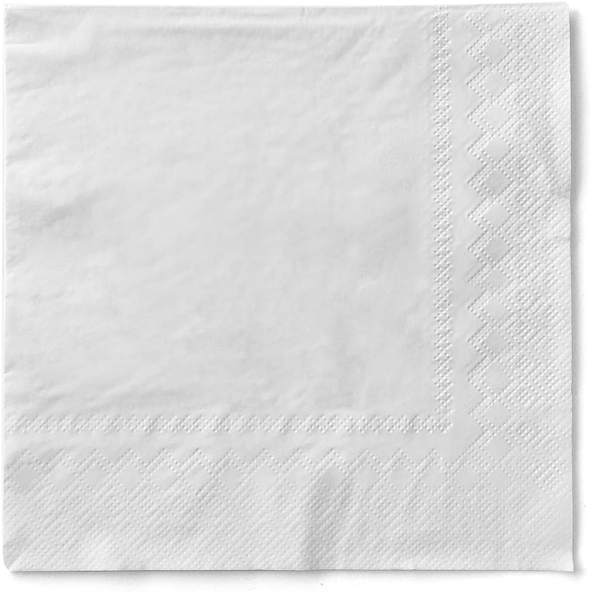 Witte 3-Laags Papieren Servetten (20 Stuks) - 33x33 cm - 1/4 Vouw - Absorberend en Elegant
