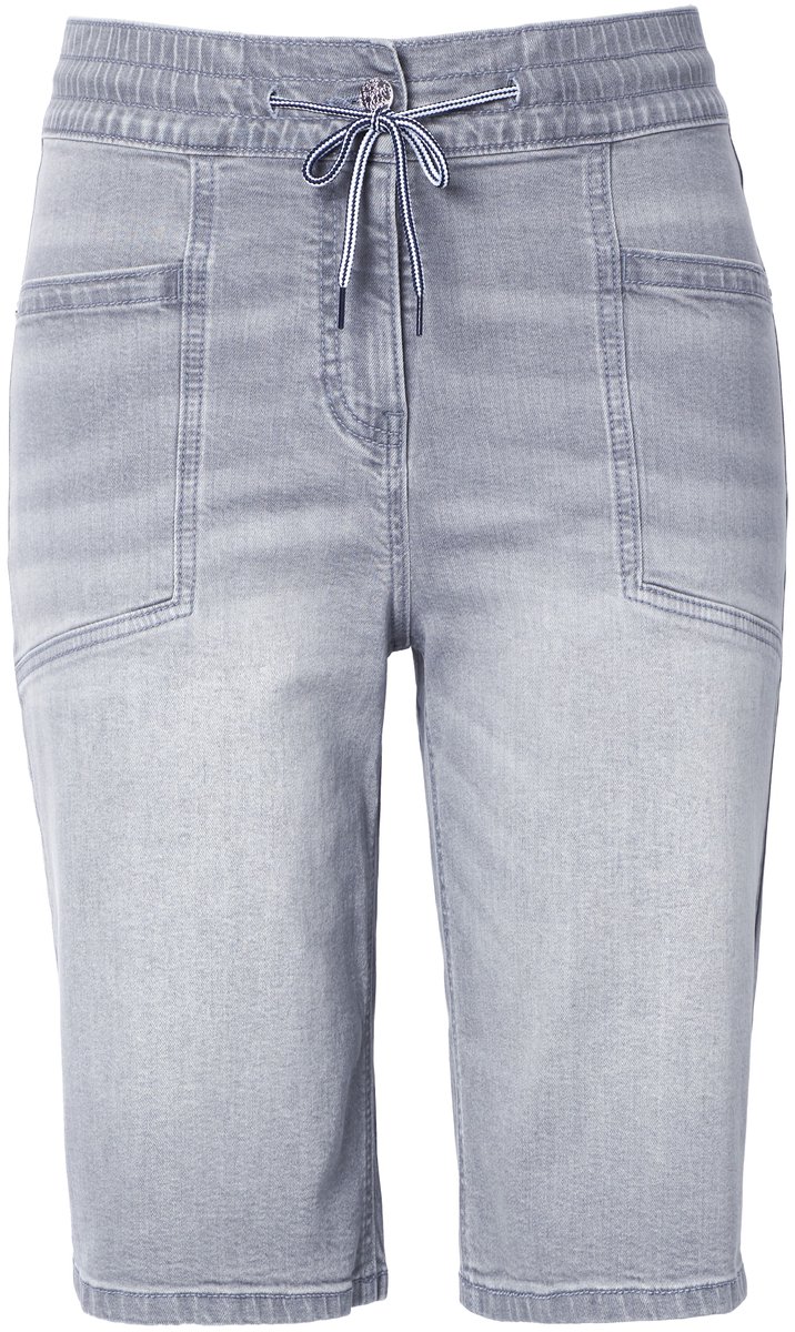 Ulla Popken - Dames - Denim - Lichtgrijs denim - Maat 58