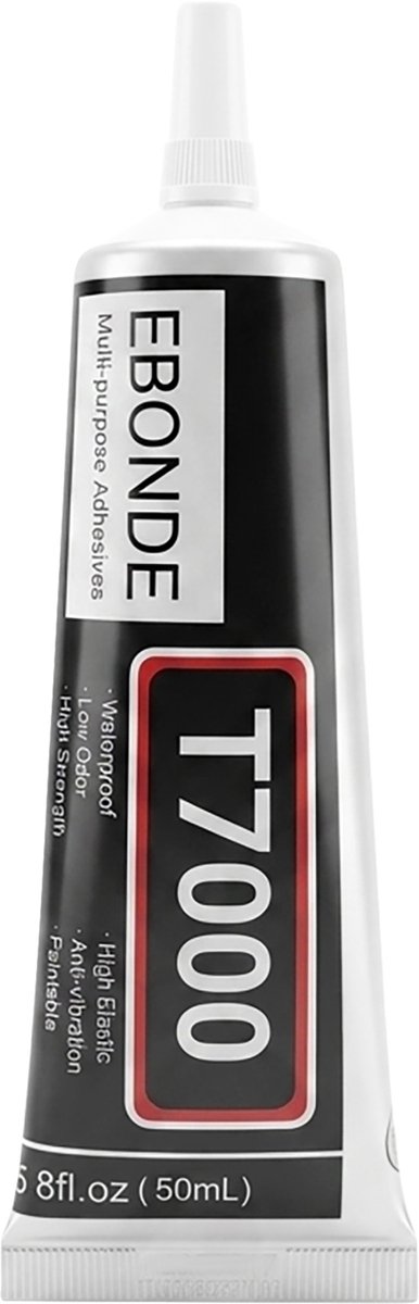 Avizar Lijm T7000 voor het bevestigen van LCD-schermen en behuizingen van smartphones/tablets 50 ml, Zwart
