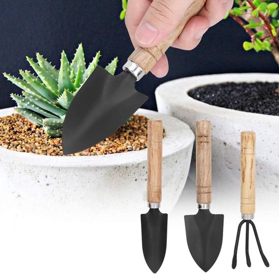 Mini Tuinset - Bloemen Gereedschap - Planten Verpotten - Metalen Constructie - 3 Delig - Metaal van MINI — afbeelding 5