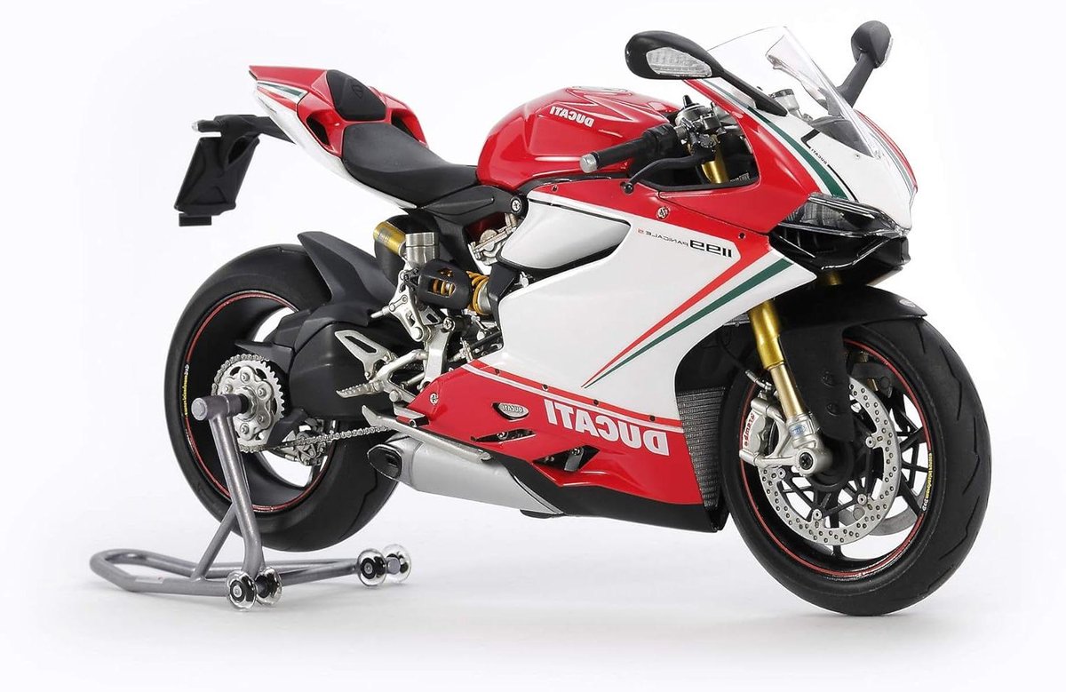 Modelbouw motor - Plastic kit - Hobby project - Hoge pasvorm - Schaal 1:12 - Wit groen rood