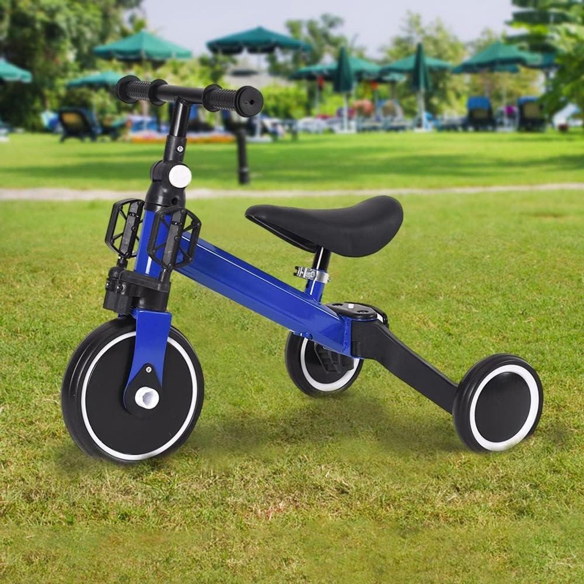 Kinder driewieler - Loopfiets fiets - Kind motoriek trainen - Lichtgewicht duurzaam - 15 kg capaciteit - Blauw