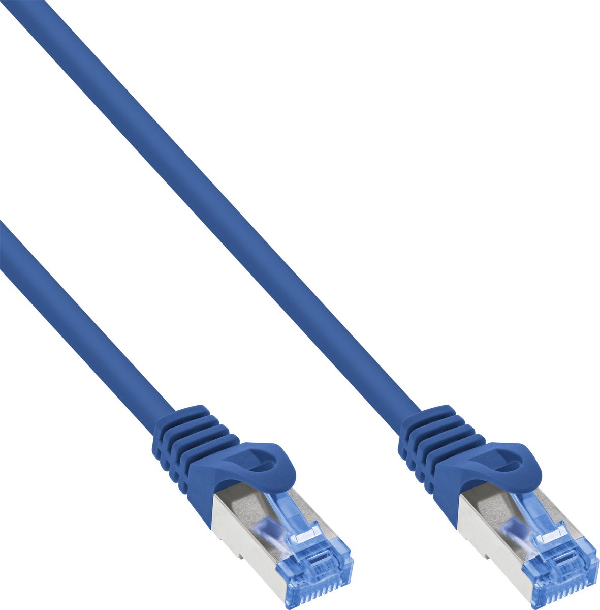 InLine® patchkabel, Cat.6A, S/FTP, TPE (LSZH), CCA, blauw, 3m