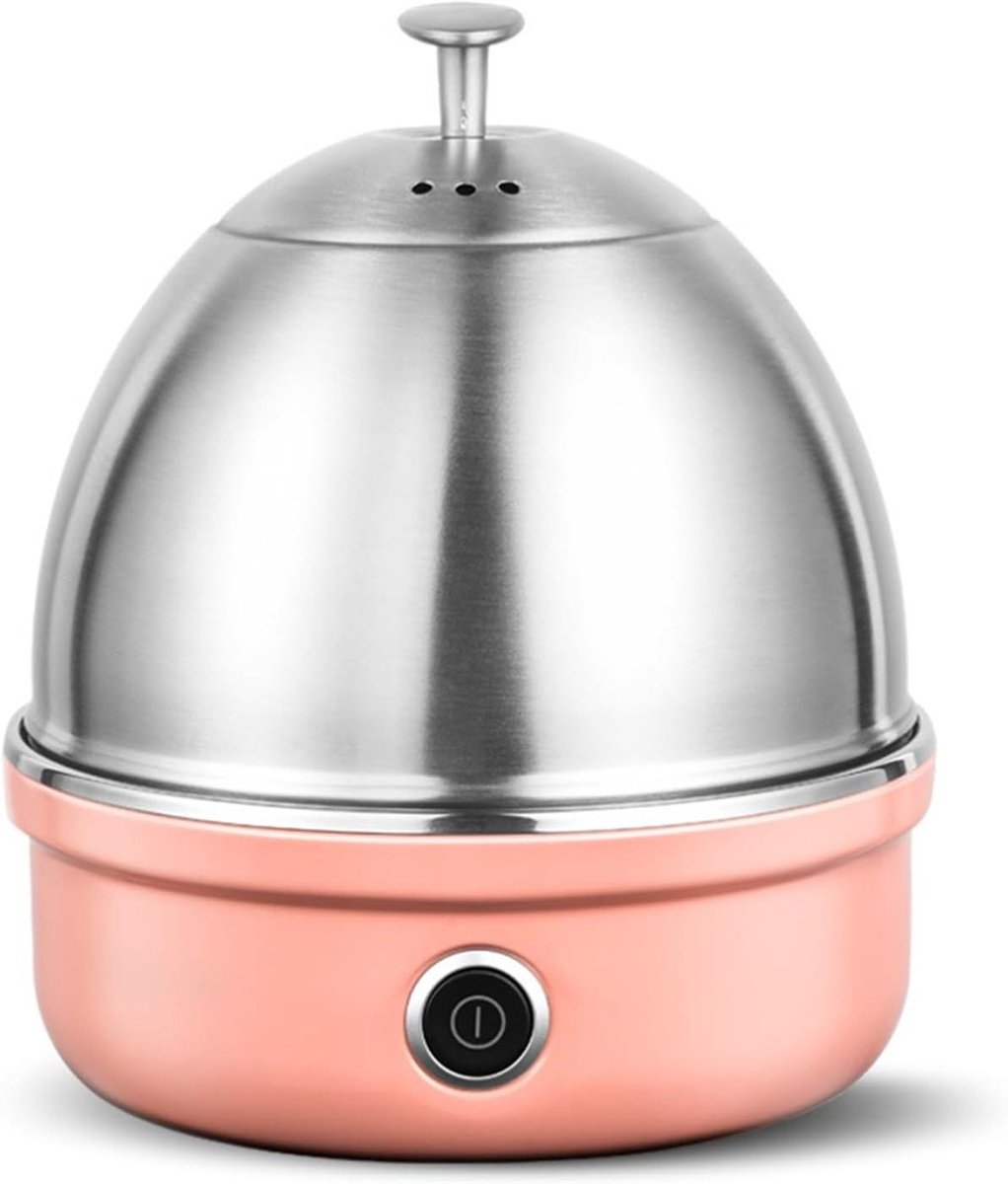 Elektrische eierkoker - Stoomkoker ontbijt - Snel eieren koken - Automatische uitschakeling - Tot 7 eieren - Roze