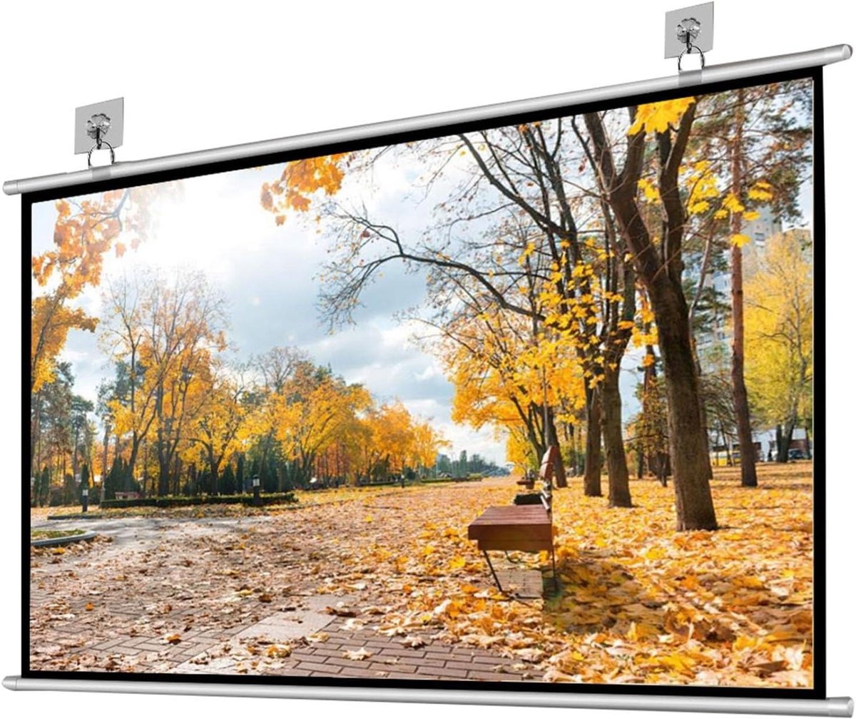 Projectiescherm Uittrekbaar - Filmscherm Binnen Buiten - Thuisbioscoop Presentatie - 4K HD Ultrabrede Hoek - 60 Inch 122x93 cm - Wit