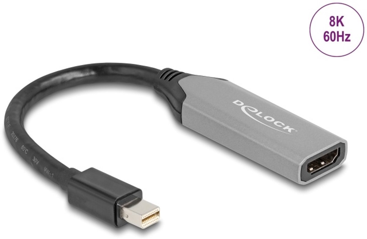 Delock Mini DisplayPort to HDMI Adapter 8K with HDR