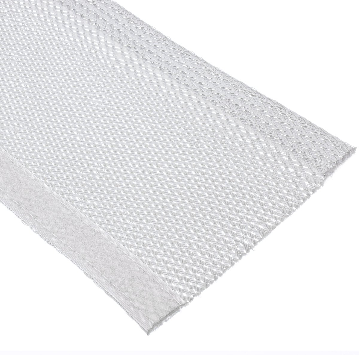 InLine® Schutzschlauch, Gewebeschutzschlauch mit Klettverschluss, 1m x 40mm weiß