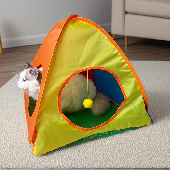 Foldable Tent For Pets,Foldable Shelter Play Tent for Animals - Travel Crate Breathable Cats Living Spaces Indoor Outdoor — afbeelding 4