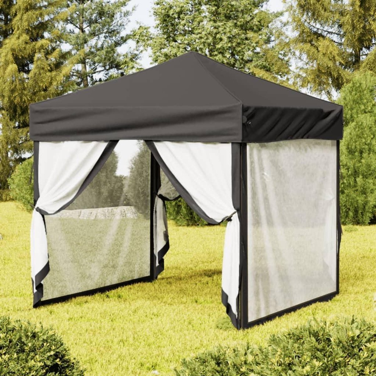 Opvouwbare Partytent - Paviljoen Tent - Outdoor Evenementen - Waterafstotend Oxford - 2 x 2 Meter - Antraciet