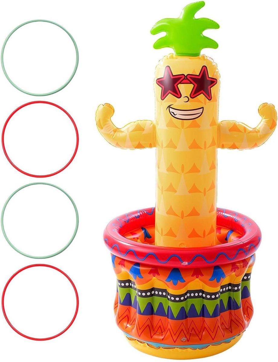 Opblaasbare Ananas - Drankkoeler - Feest Benodigdheden - Draagbare IJsemmer - 122 cm - Geel
