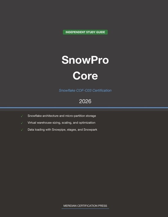 Meridian Certification Press Study Guides- Snowflake SnowPro ... - cover