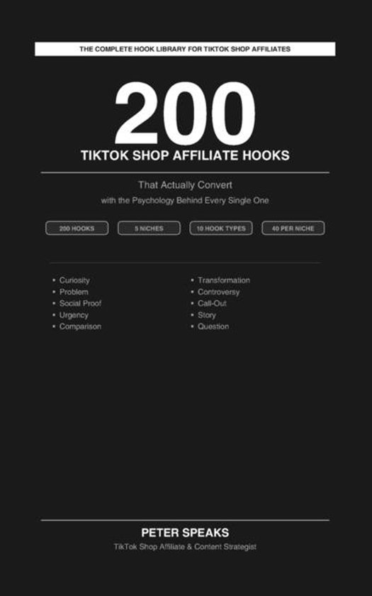 200 Tiktok Shop Affiliate Hooks - cover