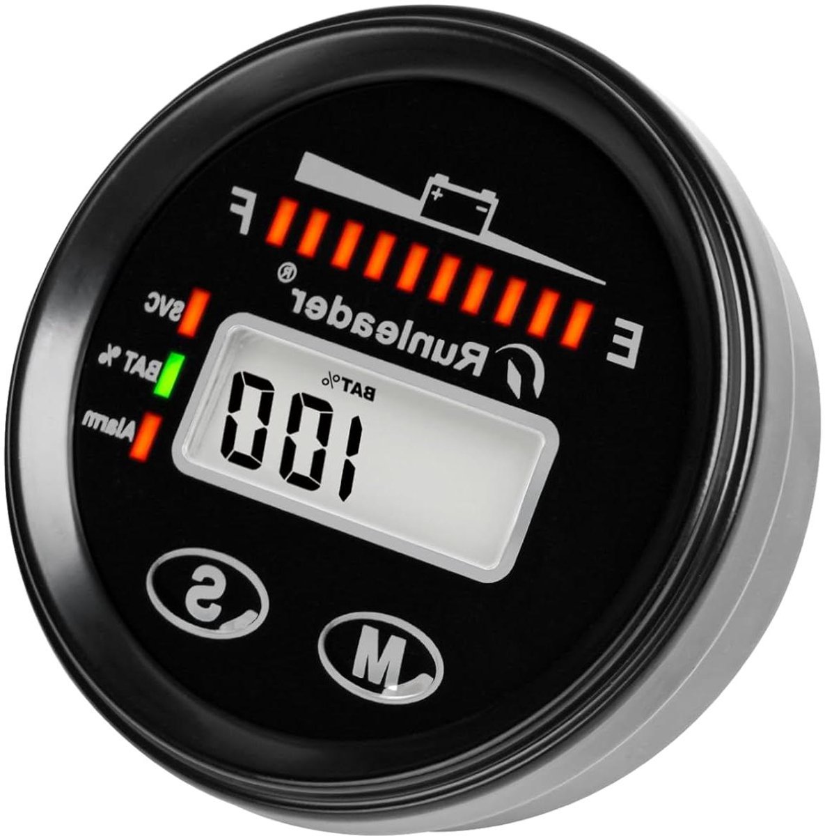 Batterij Indicator - Voltage Meter - Accu Status Bijhouden - Real-time Metingen - DC 8-65V - Zwart