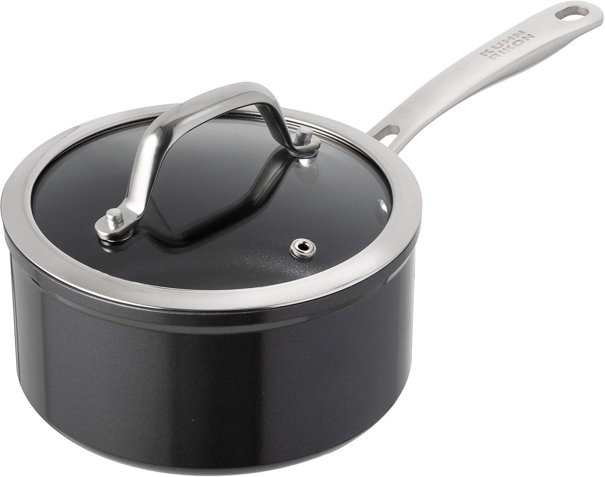 Gecoate Steelpan met Glazen Deksel - Ø16 cm - Geschikt voor Inductie