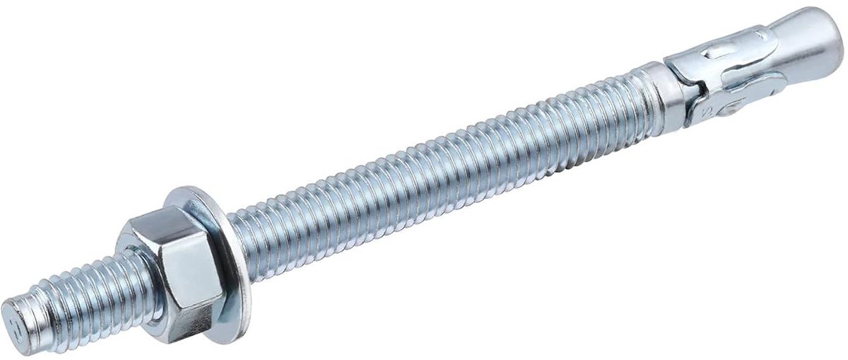 Betonankers Verzinkt - Ankerset Beton - Zware Bevestiging - Koppelgestuurde Expansie - 127 x 147 cm - Zilverkleurig