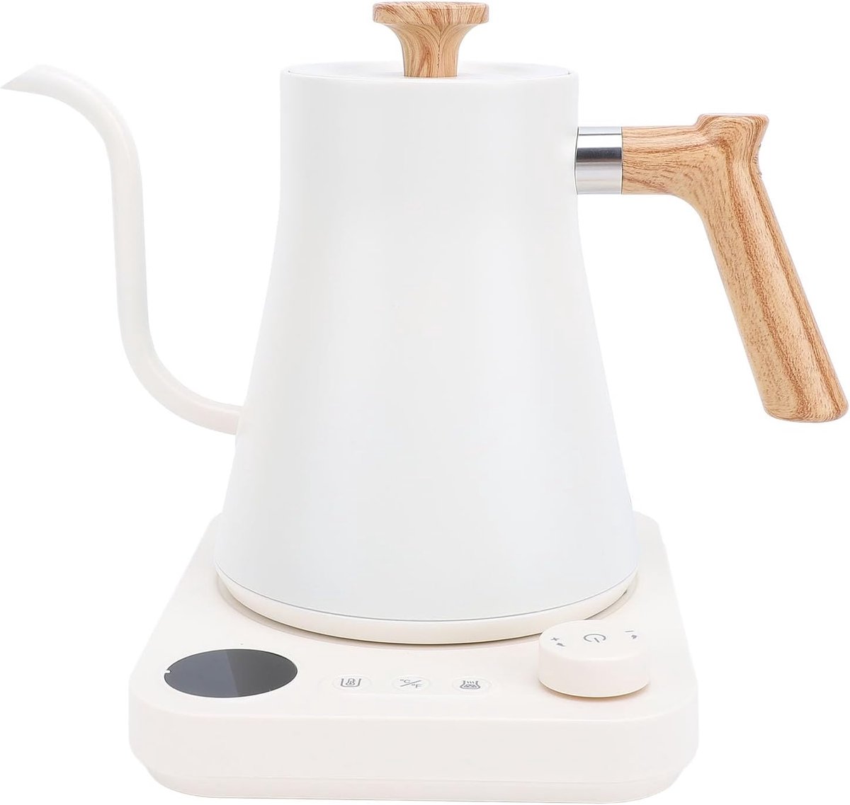 Elektrische Ketel - Waterkoker Precisie - Thee Zetten - Temperatuurregeling Timer - 900 ml Capaciteit - Wit