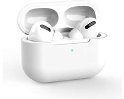 Hoesje geschikt voor Apple AirPods Pro - Siliconen case - AirPods cover - Protective case - Beschermhoes - Hoes oortjes - Softcase - Oplaadcase bescherming - Krasbestendig - Wit - 1 stuk - Jony