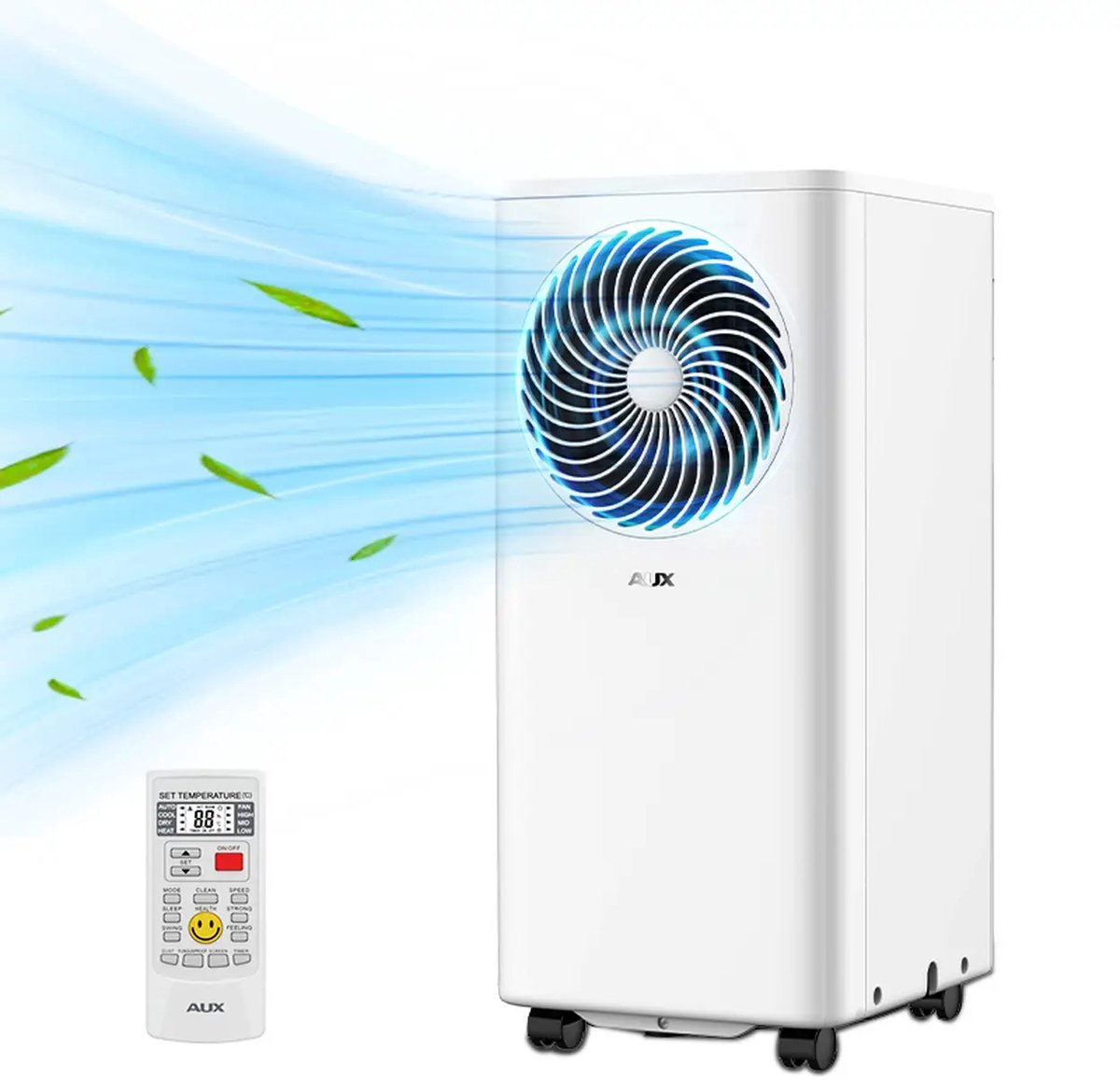 AUX 3-in-1 mobiele airconditioner 7000 BTU (Tot 36m2) , energieklasse A, wifi & afstandsbediening, 4 standen, zelfdemping, koelmiddel R290, wasbaar filter, inclusief raambeugel