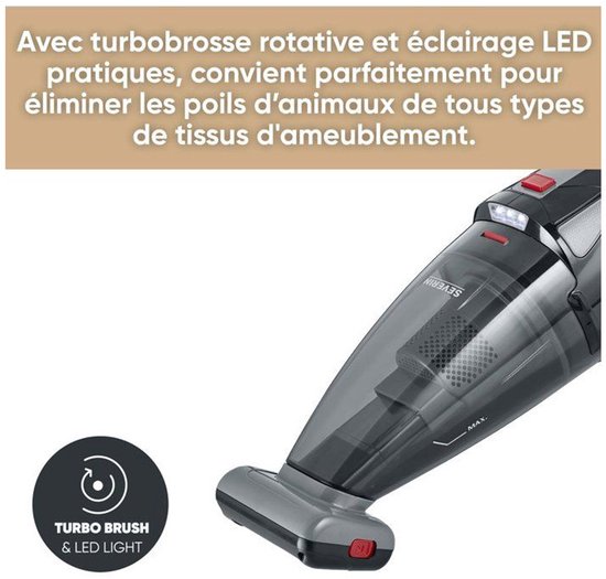 Severin HV 7147 - Aspirateur à main sans fil avec accessoires combinés
