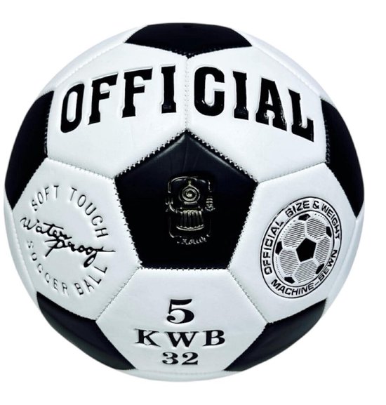 Voetbal - Bal - Maat 5 - Buitenspeelgoed - 100% PVC - Sport & Spel - Officiële Fanmerchandise - Voetbal Fanshop - Zwart wit voetbal - Klassieke design