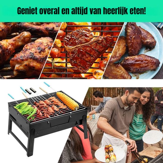 Florixa® Tafel Bbq Houtskool - Weber Bbq -Boretti Bbq - Houtskool - Zwart - 27cm x 35cm x 24cm van florixa — afbeelding 3