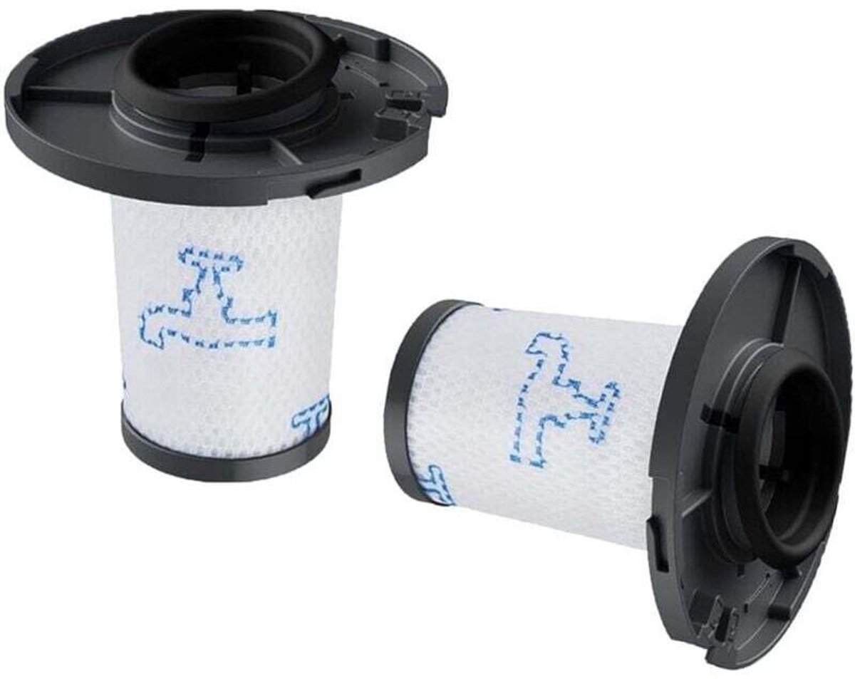 Set van 2 filters geschikt voor de Rowenta X-Force Flex 11.60 / X-Force Flex 14.60 / 15.60 draadloze stofzuigers, Rowenta ZR009007 vervangingsfilters.