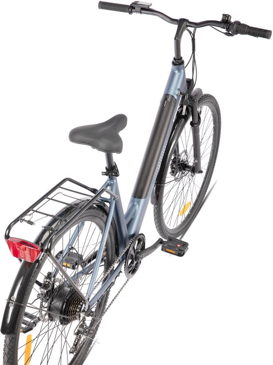 LAMASSU Elektrische Fiets - 700*38C - 250W Motor - 60 km Actieradius -Shimano 7 Versnellingen - Aluminium Frame - Unisex - Blauw — afbeelding 2
