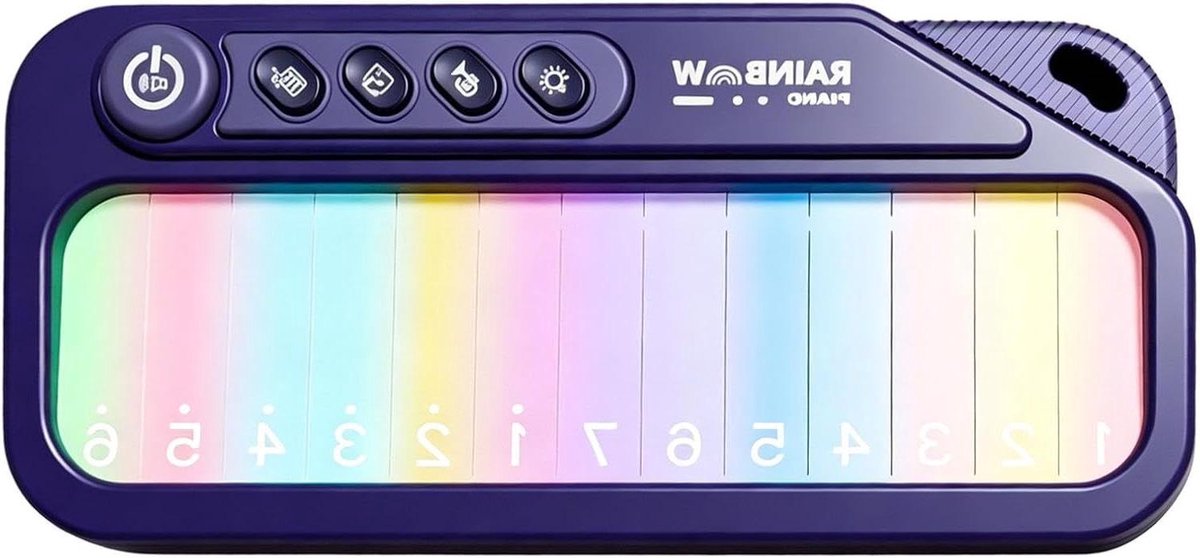 Kinder Piano Speelgoed - Muziek Keyboard - Muziek Leren - Lichtgevende Toetsen - 177 x 88 x 4 cm - Paars