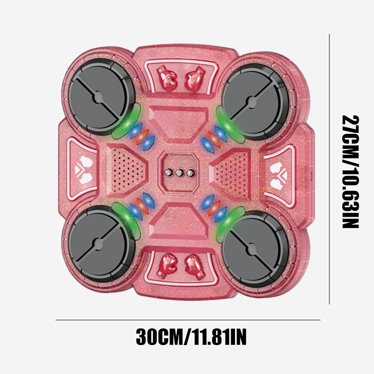 Muziek Bokszak Trainer - Interactieve Bokstrainer - Indoor Fitness - Muziek Feedback - 30 cm - Roze