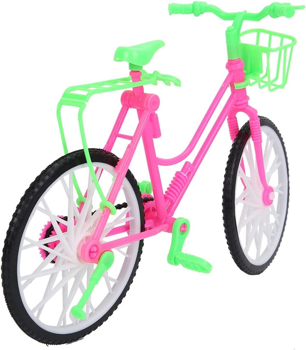 Speelgoedfiets Plastic Fiets - Poppenhuis Decoratie Fietsmodel - Rollenspel Speelgoed - Gladde Oppervlakken Geen Bramen