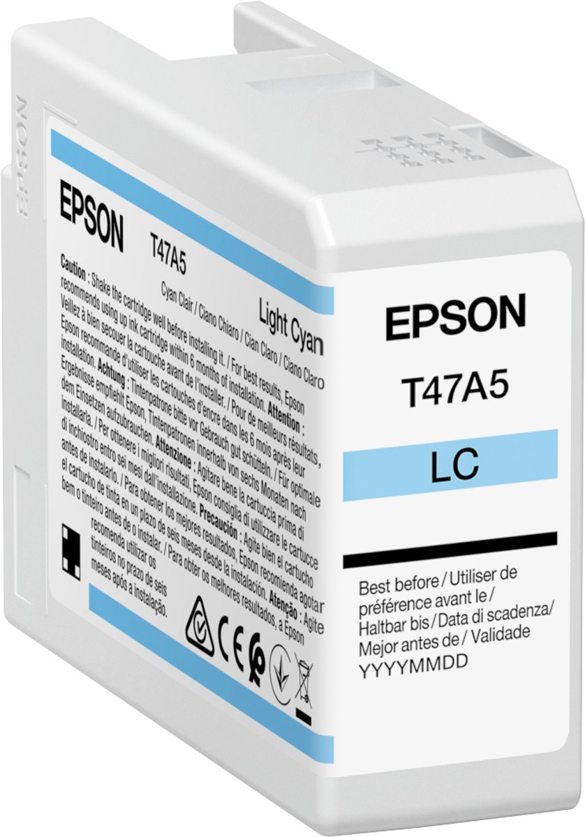Epson T47A5 inktcartridge, 1 stuk, origineel, licht cyaan