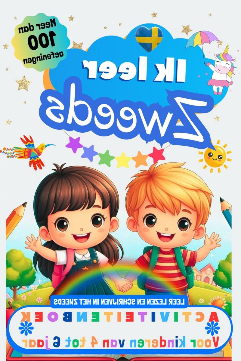 Zweeds Leerboek - Activiteitenboek Kinderen - Zweedse Taal Leren - Meer Dan 100 Oefeningen - 15 x 23 cm - Kleurrijk