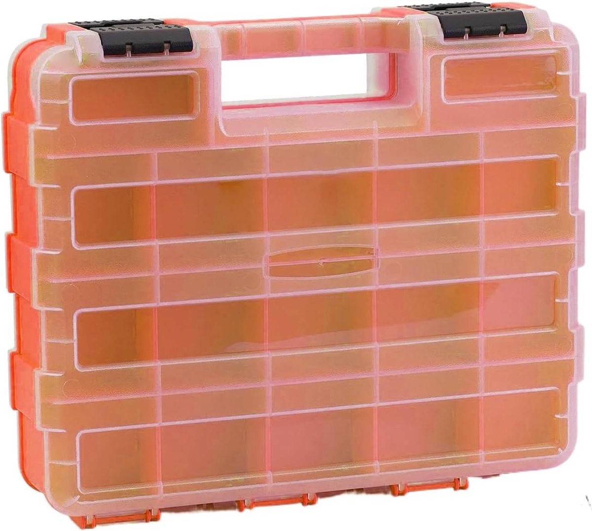 Gereedschapsorganizer - Opbergbak - Werkplaats Organiseren - 34 Vakken - 33 cm - Oranje