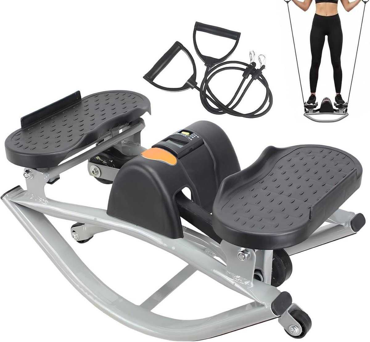Beentrainingsapparaat - Fitness stepper - Thuis workout - Zijwaartse beweging - Compact formaat - Meerkleurig
