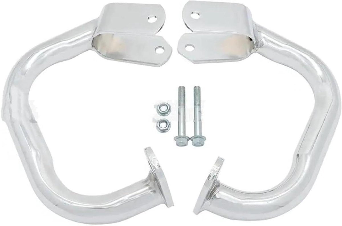 Motorfiets Valbeugels - Frame beschermers - Veilig rijden - Effectieve bescherming - Set van 2 - Chroom