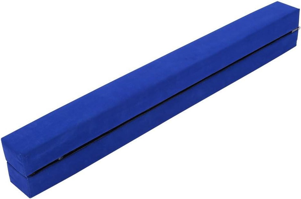 Gymnastiek Trainingsbalk - Vloer Gym Balansbalk - Beginners Oefenen - Hoge Stabiliteit - 7FT Opvouwbaar - Blauw