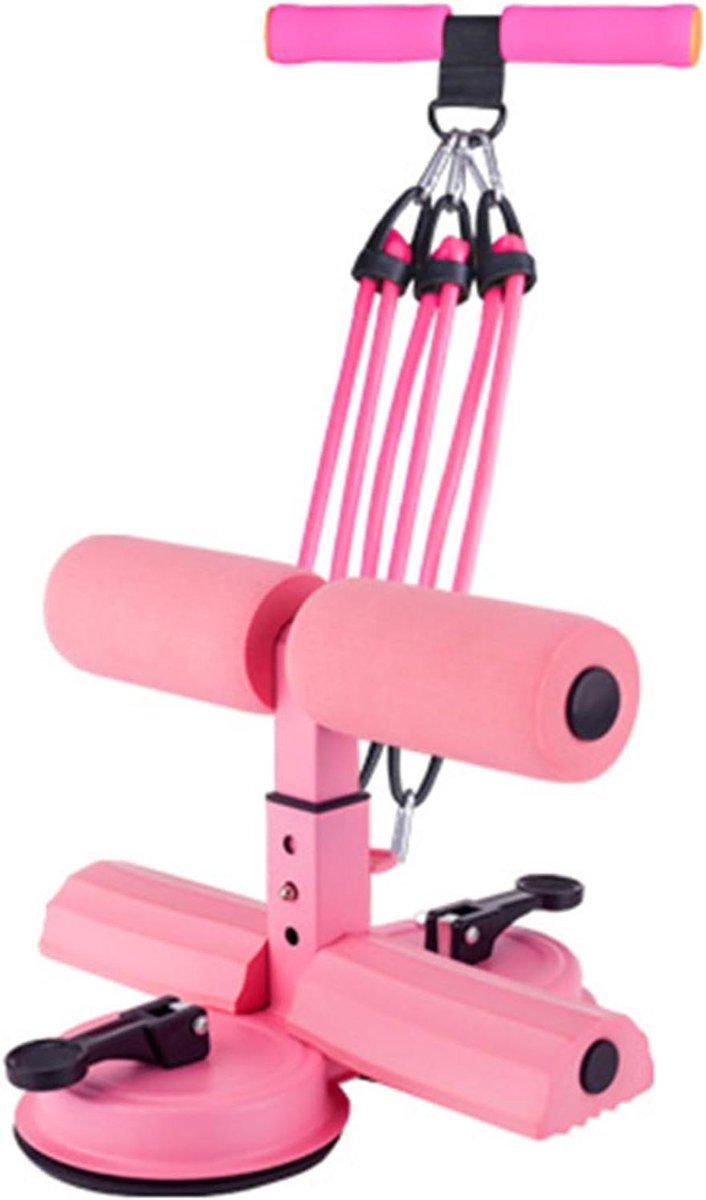 Oefenhulp Sit-ups - Kernkracht Tool - Thuis Trainen - Veilige Vacuüm Grip - 27 x 14.5 x 13 cm - Roze