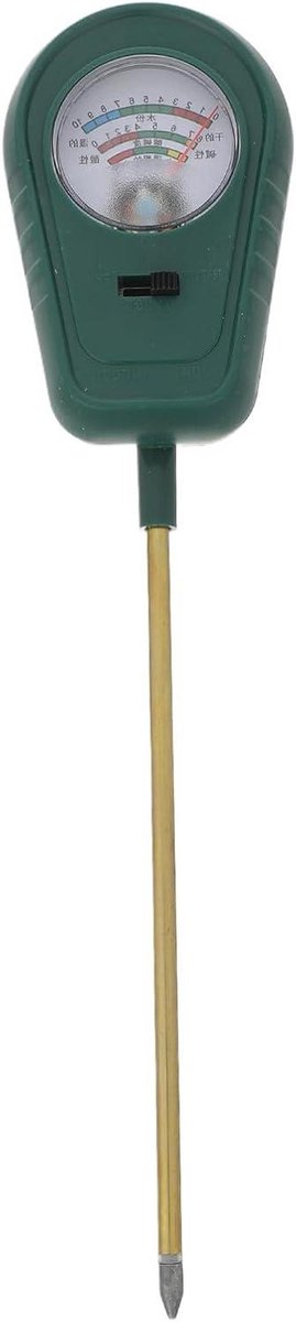 Bodem pH-meter - Vocht tester - Planten verzorgen - 3-in-1 meting - 27.5 cm - Groen