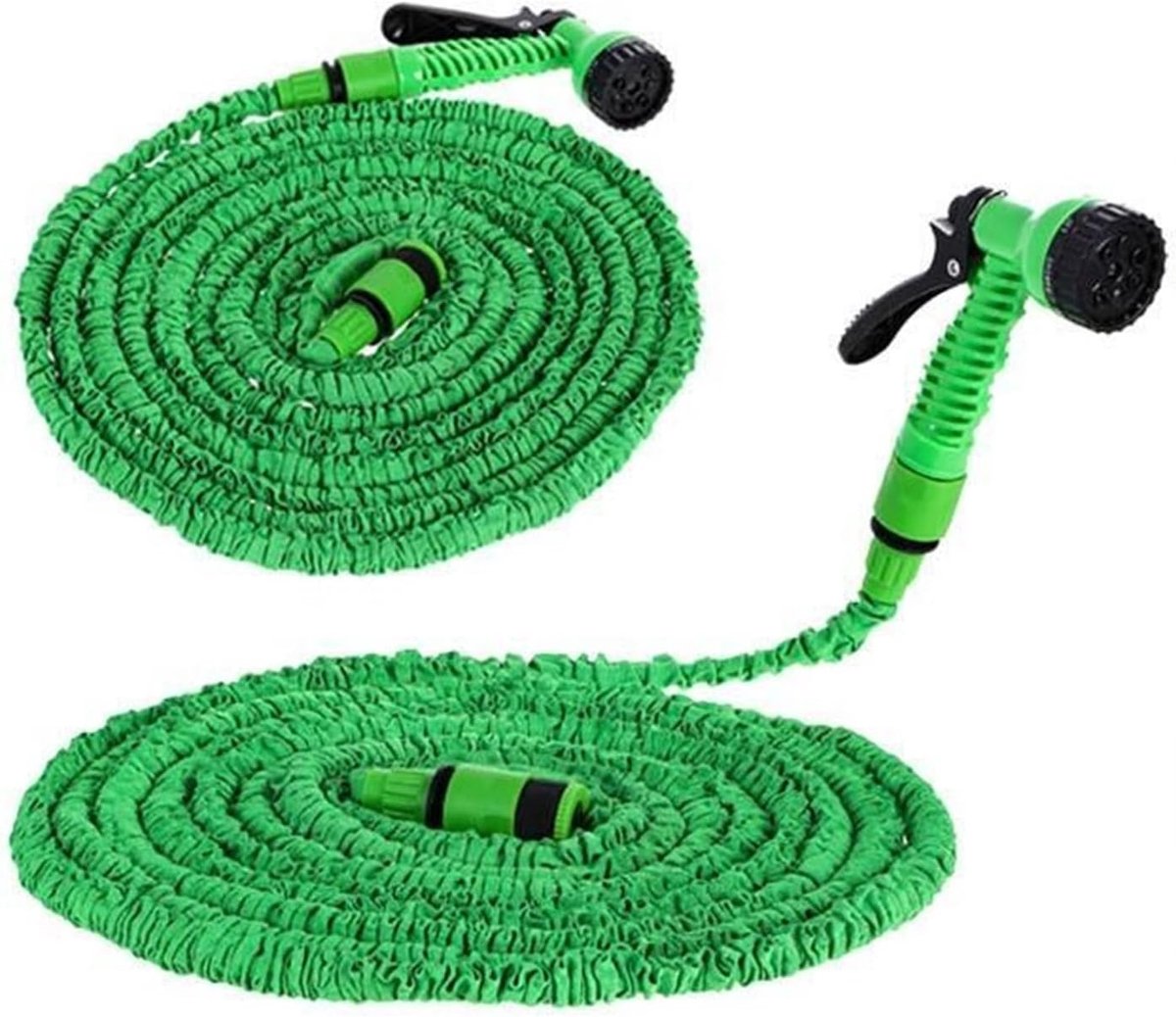 Uitschuifbare Tuinslang - Hoge Druk Waterpistool - Snel Koppeling Systeem - Lichtgewicht Design - 15 Meter Lengte - Inclusief Spuitmond - Voor Auto En Tuin