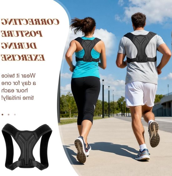 Posture Corrector voor Mannen en Vrouwen, Verstelbare Schouderbanden voor een Rechte Houding en Rugsteun — afbeelding 3