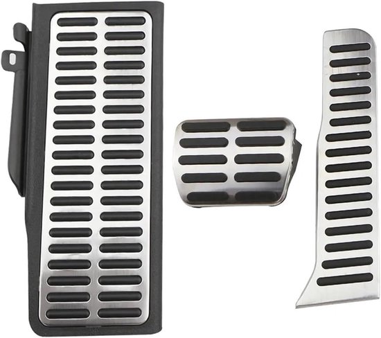 Pedaalhoezen Auto - Antislip Covers - Veiliger Rijden - Roestvrij Staal Rubber - LHD Model - Zilver — afbeelding 4