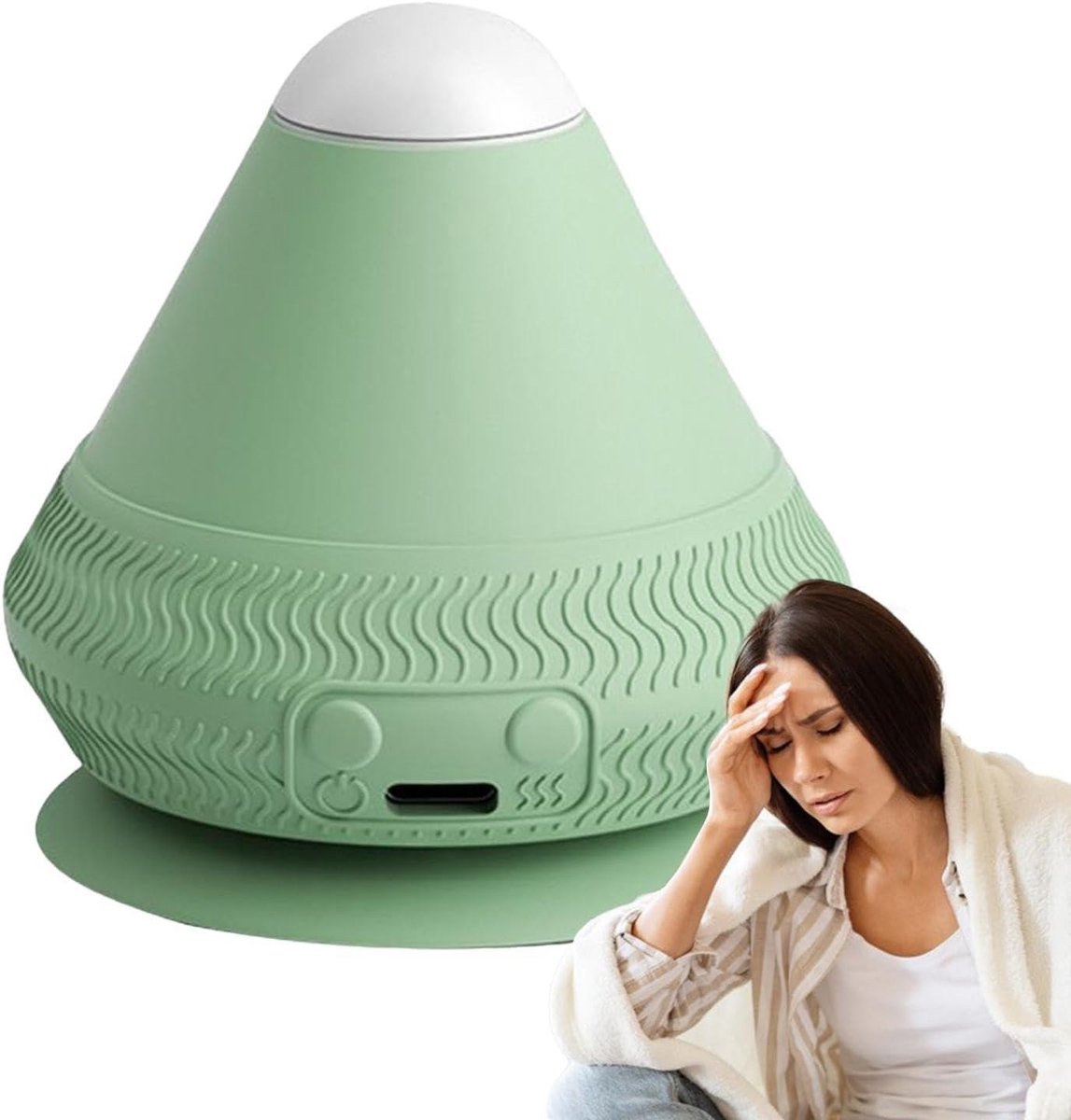 Massage Bal - Spierroller - Spierontspanning - Verstelbare Intensiteit - 8 x 7 cm - Groen