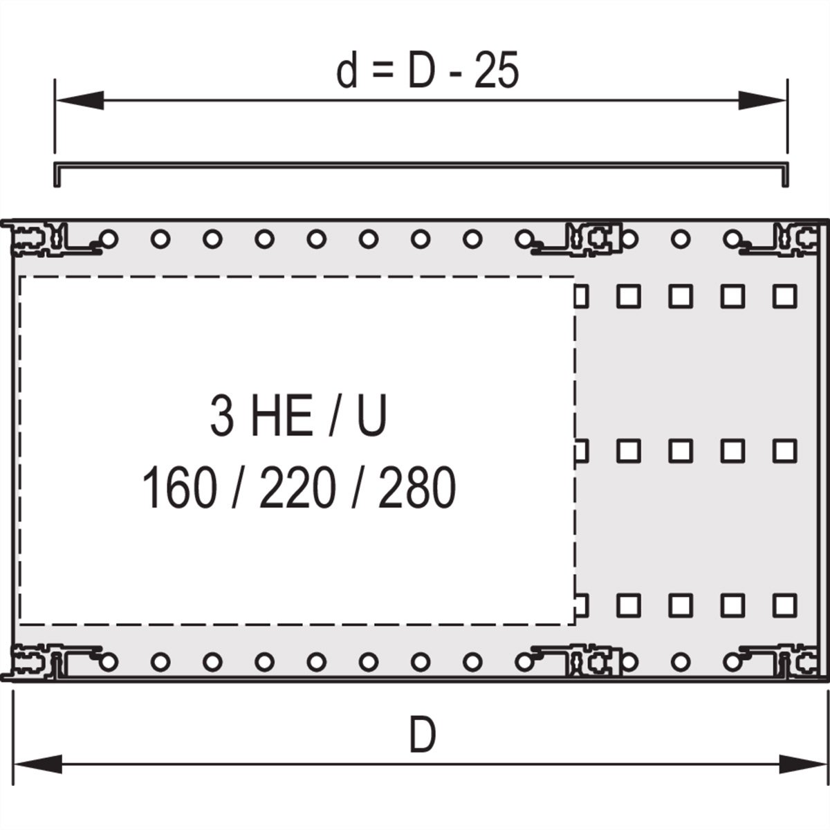 SCHROFF EuropacPRO Afdekplaat, universeel, 84 pk, 415 mm