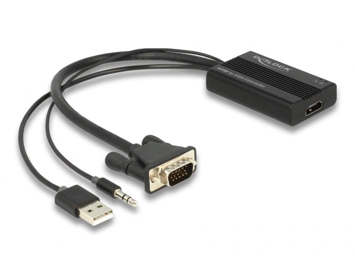 HDMI naar VGA -adapter met audio 25 cm