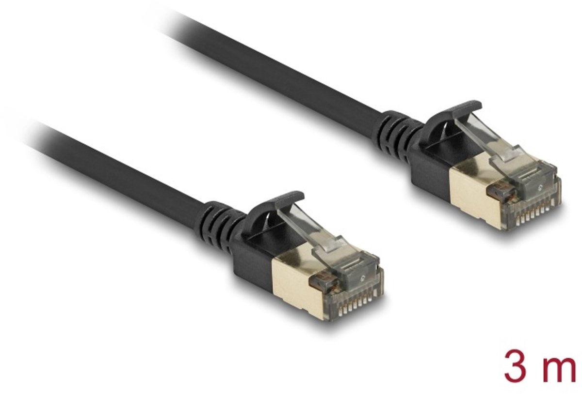 DeLOCK 80341 netwerkkabel Zwart 3 m Cat8.1 F/FTP (FFTP)