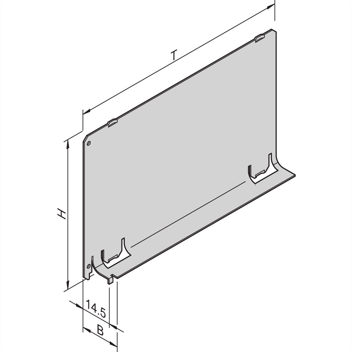 SCHROFF luchtrooster zonder frontpaneel, 3 HE, 4 HE, diepte 160 mm