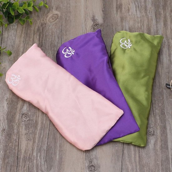 Yoga Oogkussen - Ontspanningskussen Ogen - Ogen Ontspannen - Zijde Met Lavendel - 24 x 11 cm - Paars — afbeelding 3