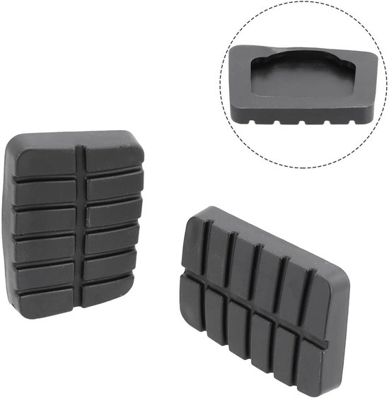 Pedaalhoezen Set - Rem en Koppeling - Verbeterde Grip - Antislip Rubber - 2 Stuks - Zwart — afbeelding 2